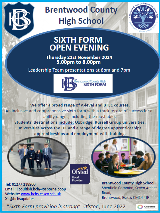 SIXTH FORM OPEN EVENING 2024